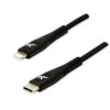 363876 logo usb kabel 2 0 usb c samec apple lightning samec 1m mfi certifikace 5v 3a cerny box nylonove opleteni hlinikovy kr