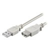 363597 logo usb prodluzovaci kabel 2 0 usb a samec usb a samice 5m sedy