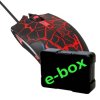 365652 mys dratova usb e blue cobra cerno cervena opticka 2500dpi e box