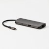 All New  USB 3.1 Type-C Dokovací stanice šedá  HDMI, RJ45, microSD, USB C (PD), 2x USB3.0