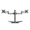 367254 6 polohovatelny drzak pro 2 monitory 10kg volne stojici 17 30 vedeni kabelu 75x75 100x100 cerny