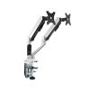 367257 polohovatelny drzak pro 2 monitory 2 9kg svorka a pruchodka stolu 17 30 usb hub jack 75x75 100x100 sedy