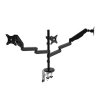 367263 2 polohovatelny drzak pro 3 monitory 2 9kg svorka a pruchodka stolu 17 30 usb hub 75x75 100x100 sedy