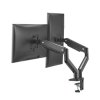 367236 3 polohovatelny drzak ultradesk branch double pro 2 monitory 20kg svorka a pruchodka stolu 17 32 75x75 100x100 cerny