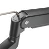 367236 6 polohovatelny drzak ultradesk branch double pro 2 monitory 20kg svorka a pruchodka stolu 17 32 75x75 100x100 cerny