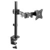 367239 polohovatelny drzak ultradesk skeleton single pro monitor 2 9kg svorka a pruchodka stolu 17 30 75x75 100x100 cerny