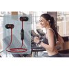 367587 4 powerton w2 bezdratova bluetooth sluchatka ovladani hlasitosti cerno cervena sportovni s magnetickym uchycenim typ bluetooth