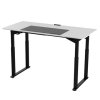 377862 12 pracovni stul elektricky nastavitelna vyska bila deska 160x75 cm 74 116 cm uplift s xxl podlozkou pod mys ultradesk