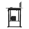 377862 2 pracovni stul elektricky nastavitelna vyska bila deska 160x75 cm 74 116 cm uplift s xxl podlozkou pod mys ultradesk
