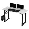 377862 pracovni stul elektricky nastavitelna vyska bila deska 160x75 cm 74 116 cm uplift s xxl podlozkou pod mys ultradesk