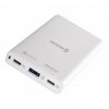 SWISSTEN Síťový adaptér 60W, 3 porty, USB-C, USB-A, Notebook/Macbook