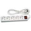 364863 2 sitovy kabel 230v prodluzovaci cee7 vidlice zasuvka 5x 10m vde approved bila s vypinacem