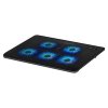 368142 stojan pod notebook ns 509 barevne podsviceny s vetrakem cerno modry defender s 2 portovym hubem