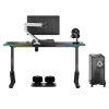 377370 3 ultradesk herni stul iron 132 5x60 5 cm 71 81 cm mechanicky nastavitelna vyska rgb podsviceni