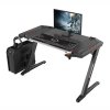 377322 ultradesk herni stul rocket black 128x68 cm 78 cm s xl podlozkou pod mys drzak sluchatek i napoju