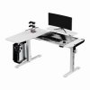 377364 ultradesk herni stul winger bily 111x155x60 cm 75 122 cm elektricky nastavitelna vyska rgb podsviceni drzak sluchatek i nap