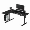 377361 ultradesk herni stul winger cerny 111x155x60 cm 75 122 cm elektricky nastavitelna vyska rgb podsviceni drzak sluchatek i na