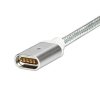 363618 5 usb kabel s koncovkami 2 0 usb a samec microusb samec apple lightning samec usb c sam 1m kulaty opleteny stribrny ma