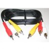 363150 1 video kabel 3x cinch samec 3x cinch samec 2m cerna
