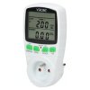 Dvoutarifní elektroměr spotřeby, max.3680W, bílý, Virone, LCD displej, 2 tarify měření, 4 druhy měn