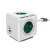 408786 cubenest powercube 1 5m extended usb pd20w a c zelena powercube 4 zasuvky usb a c power delivery 20w