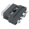 408909 video adapter scart samec 3x cinch samice s video samice prepinac in out cerna logo