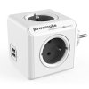 411669 rozbocovaci zasuvka 240v cee7 vidlice powercube 0 1m original usb seda powercube 4 zasuvky 2xusb porty