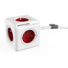 411657 sitovy kabel 230v prodluzovaci cee7 vidlice powercube 3m extended cerveny powercube 5 zasuvek detske pojistky montazni