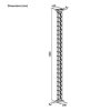 411927 6 organizer kabelu magneticky husi krk cerno modry 1285mm pro vyskove nastavitelne stoly powerton