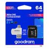 Goodram paměťová karta Micro Secure Digital Card All-In-ON, 64GB, multipack, M1A4-0640R12, UHS-I U1 (Class 10), multipack se čtečk