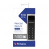 Verbatim USB flash disk, USB 3.0, 128GB, Keypad Secure, černý, 49429, USB A, 256bitové hardwarové šifrování AES, LED indikátor