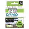 Dymo originální páska do tiskárny štítků, Dymo, 53710, S0720920, černý tisk/průhledný podklad, 7m, 24mm, D1