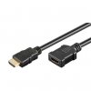 Prodlužovací video kabel HDMI samec - HDMI samice, HDMI 2.0 - Premium High Speed, 5m, pozlacené konektory, černý