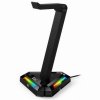 RGB podsvícený stojan na sluchátka GX-UH100  2x USB-A 2x USB-C HUB  černý  Genius 31250017400