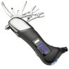 Digitální měřič tlaku v pneumatikách Promate roadGear 0.1-10bar, černý, multifunkční, DOPRODEJ