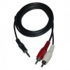 363147 audio kabel jack 3 5mm samec 2x cinch samec 1 5m cerna logo