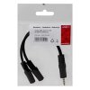 364176 1 audio redukce jack 3 5mm samec 4 polovy 2x jack 3 5mm samice 0 2 m stereo cerna logo