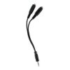 364200 1 audio rozdvojka jack 3 5mm samec 2x jack 3 5mm samice 0 2 m stereo cerna logo kabelova