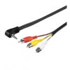 363138 audio video kabel jack 3 5mm samec 3x cinch samec 1 5m 4 polovy jack 90 deg cerny