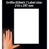 359073 7 avery zweckform etikety 210mm x 297mm a4 matne bile 1 etiketa velmi odolne baleno po 100 ks l4775 100 pro laserove tiskarn
