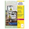 359073 avery zweckform etikety 210mm x 297mm a4 matne bile 1 etiketa velmi odolne baleno po 100 ks l4775 100 pro laserove tiskarn