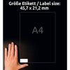 359106 7 avery zweckform etikety 45 7mm x 21 2mm a4 matne bile 960 etiket s ochranou proti manipulaci baleno po 20 ks l6113 20 pro