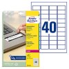 358983 1 avery zweckform etikety 45 7mm x 25 4mm a4 bile 40 etiket permanentni odolne vuci manipulaci baleno po 20 ks l6145 20 pro