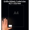 358983 8 avery zweckform etikety 45 7mm x 25 4mm a4 bile 40 etiket permanentni odolne vuci manipulaci baleno po 20 ks l6145 20 pro