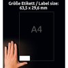 358974 8 avery zweckform etikety 63 5mm x 29 6mm a4 bile 27 etiket bezpecnostni odolne vuci manipulaci baleno po 20 ks l6114 20 pro