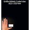 359121 4 avery zweckform etikety 63 5mm x 33 9mm a4 matne bile 480 etiket s ochranou proti manipulaci baleno po 20 ks l6146 20 pro