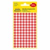 358743 avery zweckform etikety 8mm cervene 104 etiket znackovaci baleno po 4 ks 3010 pro rucni popis