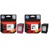 originální HP 650 BK (CZ101AE) a HP 650 color (CZ102AE) black černá a color barevná originální inkoustová cartridge pro tiskárnu