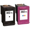 kompatibilní s HP 302XL BK C (F6U68AE-F6U67AE) black černá color barevná inkoustová cartridge pro tiskárnu