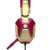 367488 1 e blue iron man ehs908 herni sluchatka s mikrofonem ovladani hlasitosti cervena 2x 3 5 mm jack usb